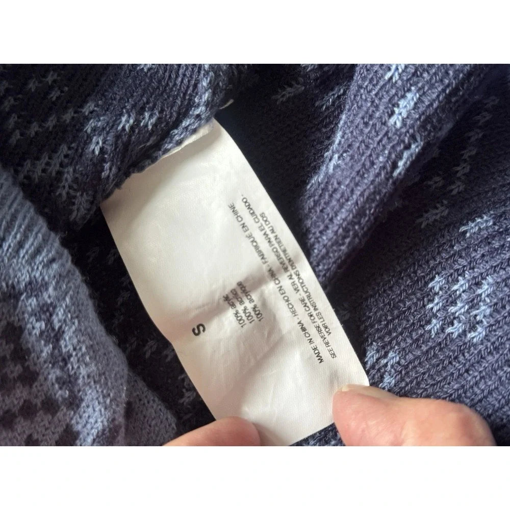 Gloria Vanderbilt Nordic Snowflake Ombre Knit‎ Winter Sweater Sz S Cozy
